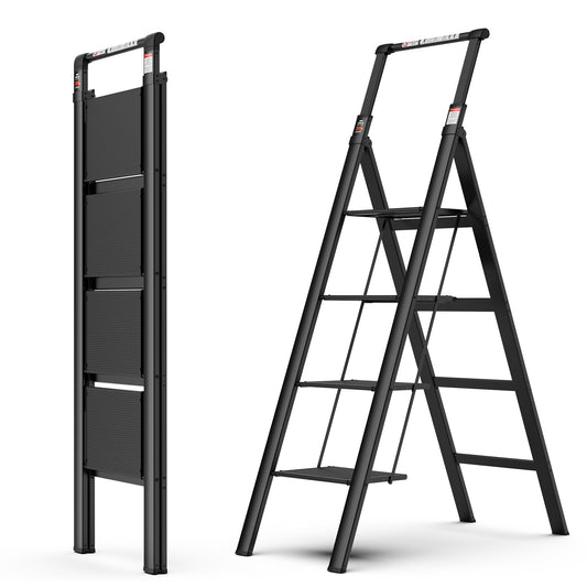 Easy Reach Folding Step Stool - Safe & Sturdy Ladder