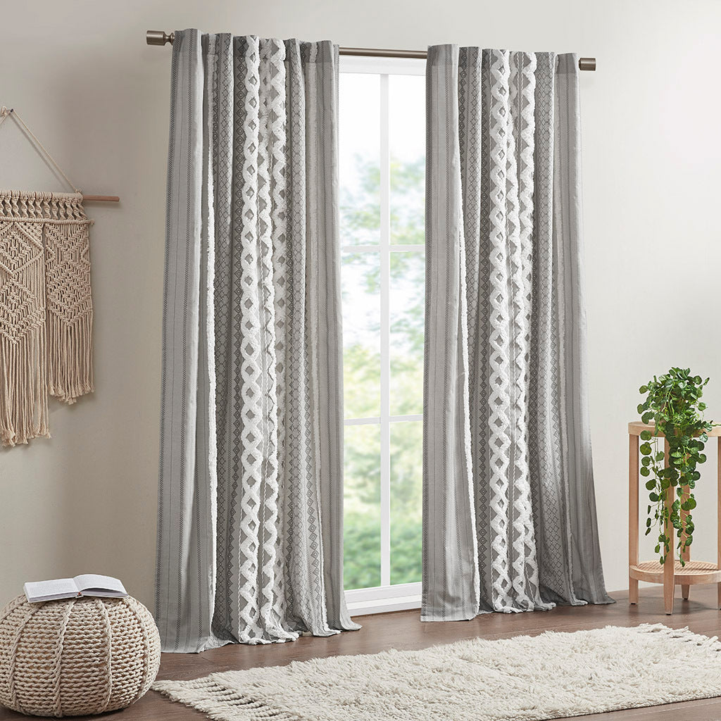 Chic Cotton Stripe Curtain Panel