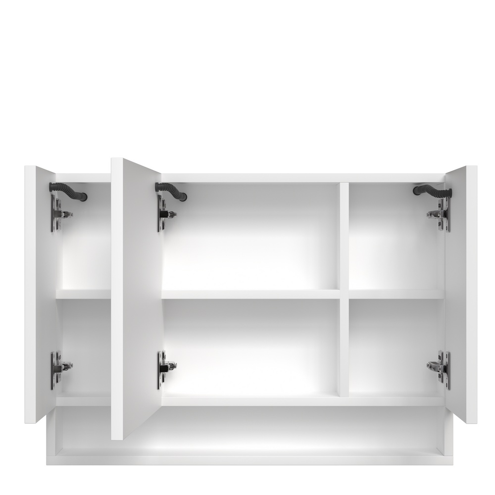 Sleek LED Bathroom Cabinet with Mirror and Multi-Level Storage