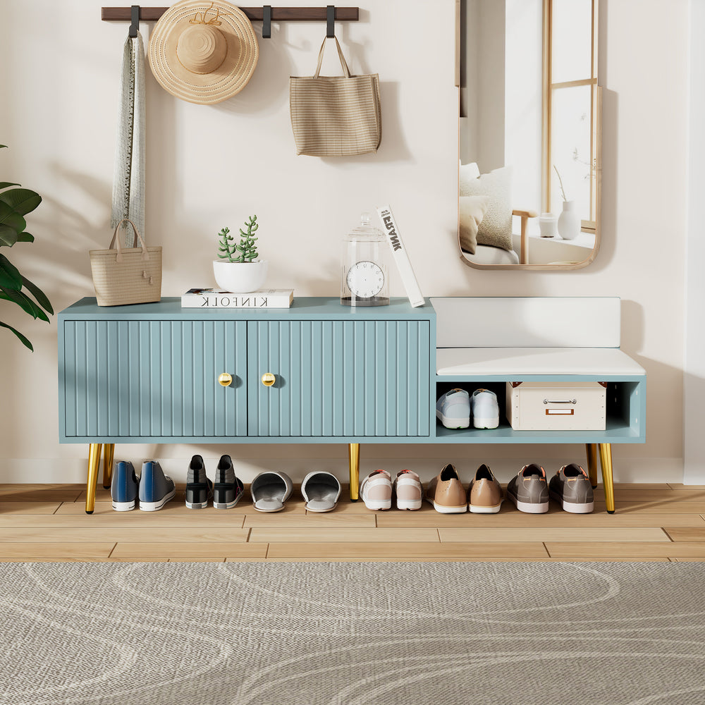 Cozy Modern Shoe Bench with Hidden Storage