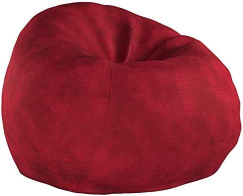 Cozy Red Shredded Foam Bean Bag Chair for All Ages