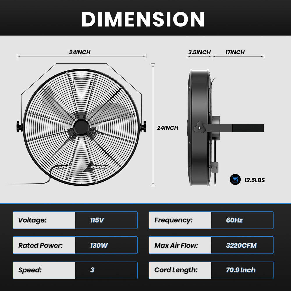 InfiFan High-Speed Wall Mount Fan