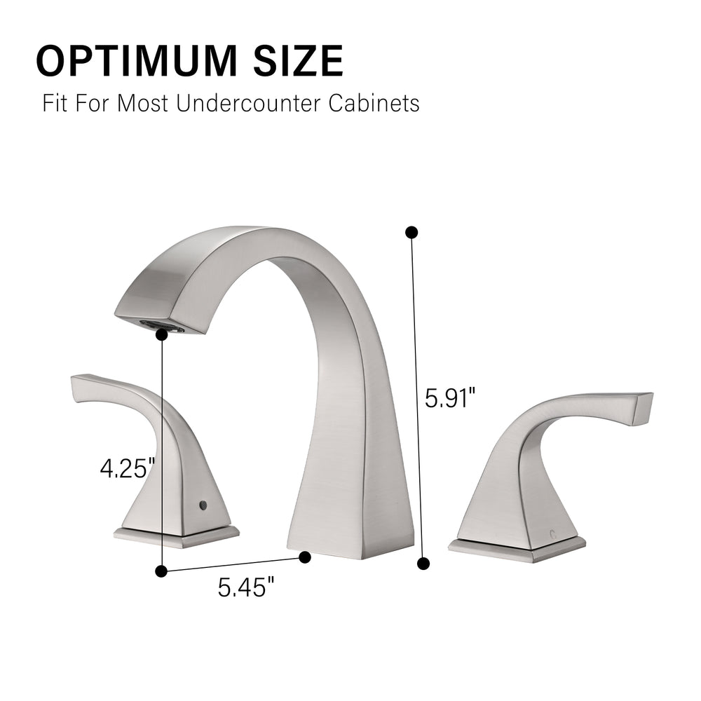 Sleek Brushed Nickel Bathroom Faucet & Drain