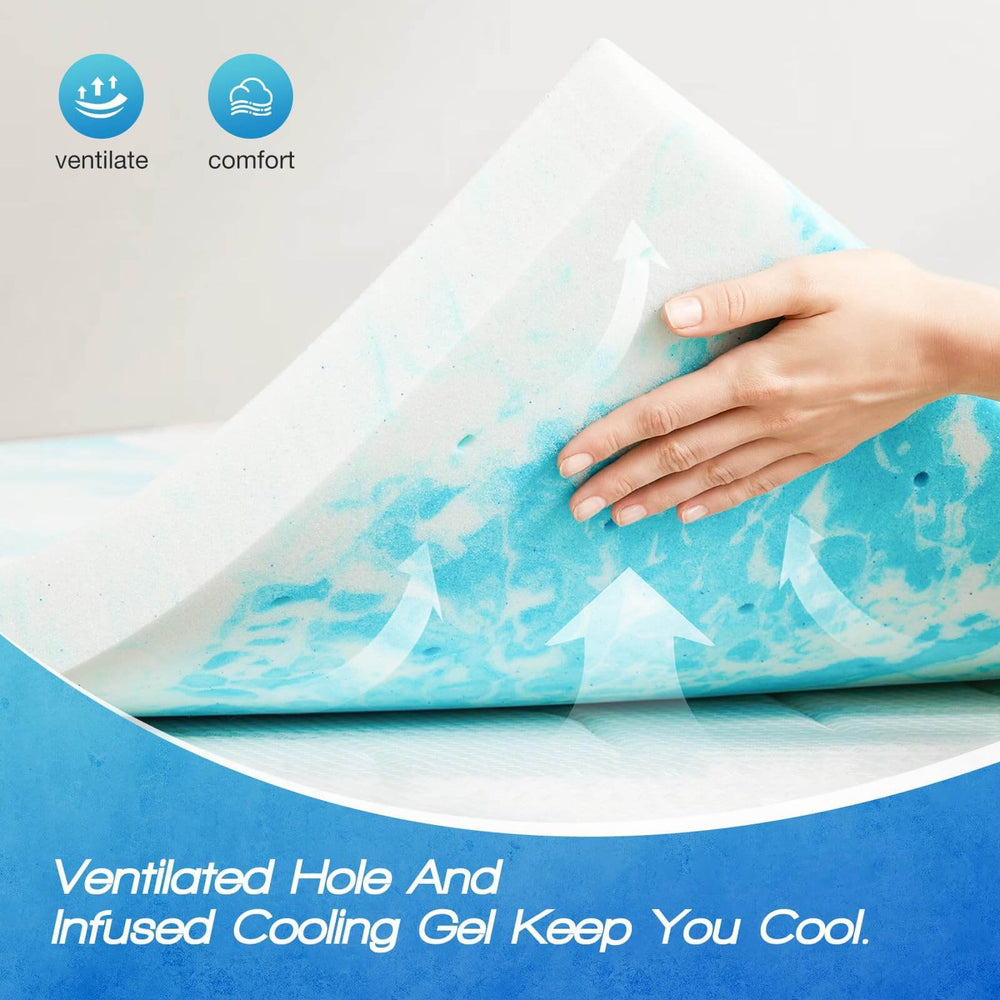 Cool Comfort Memory Foam Mattress Topper