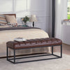 Chic Metal and Upholstered Bench for Your Space