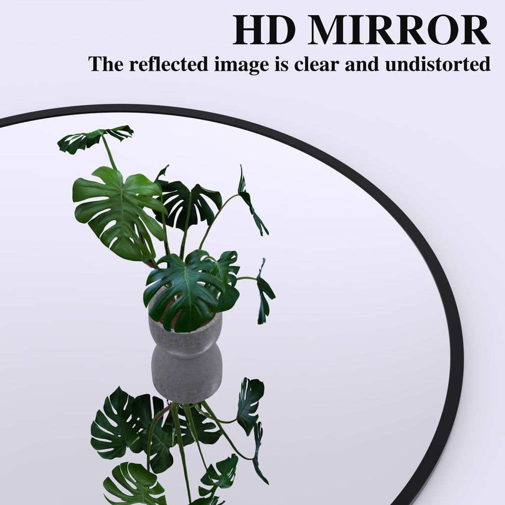 Elegant Black Full-Length Mirror - Stylish Oversized Design for Any Room