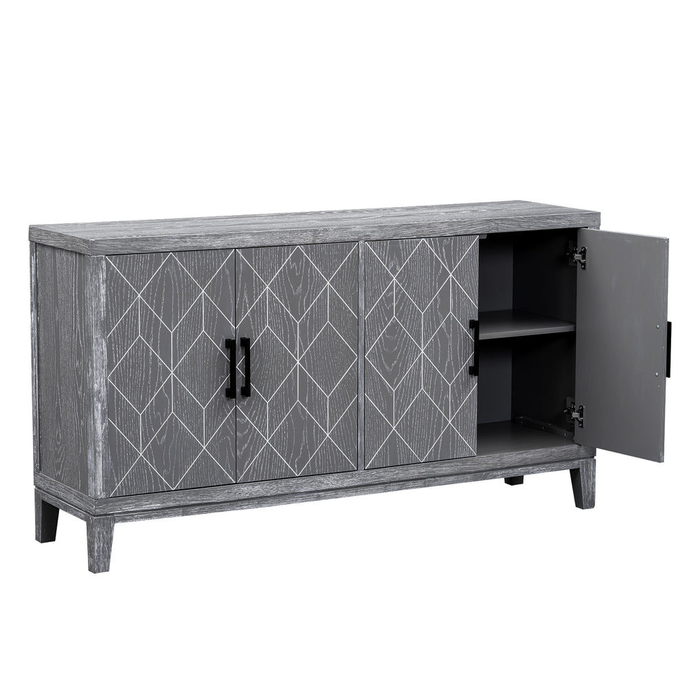 Chic Retro Sideboard with Adjustable Shelves