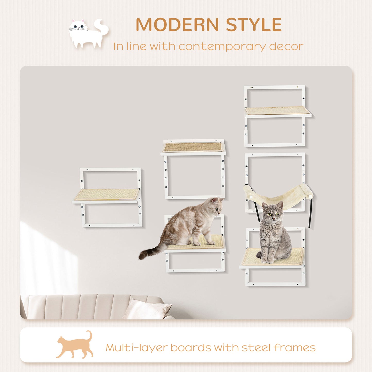 Cozy Cat Climb & Lounge Wall Set