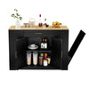 Stylish Kitchen Island with Trash Can Storage & Drawer