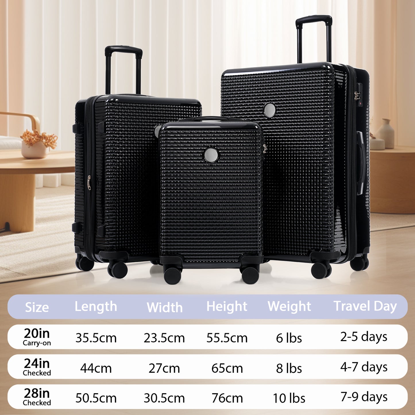 TravelPro Hardshell Luggage Trio