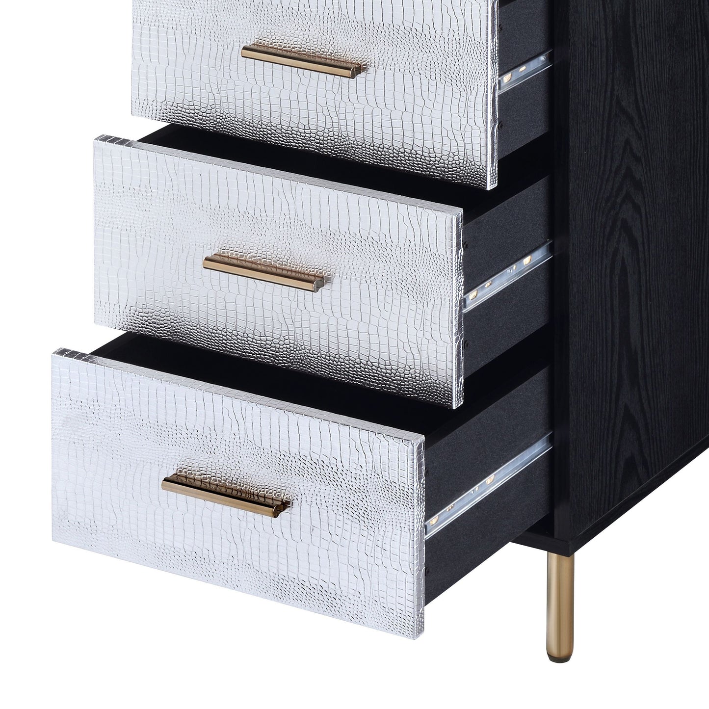 Chic Black & Silver Jewelry Chest