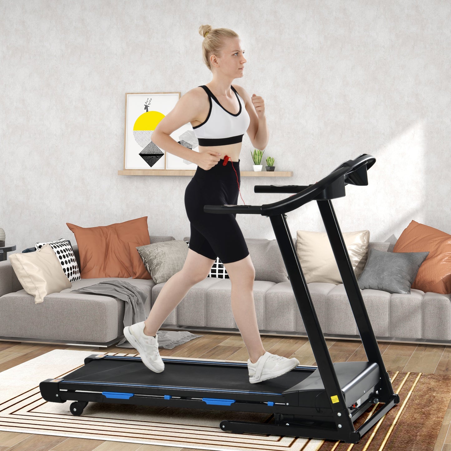 Smart Foldable Treadmill with Bluetooth & Incline