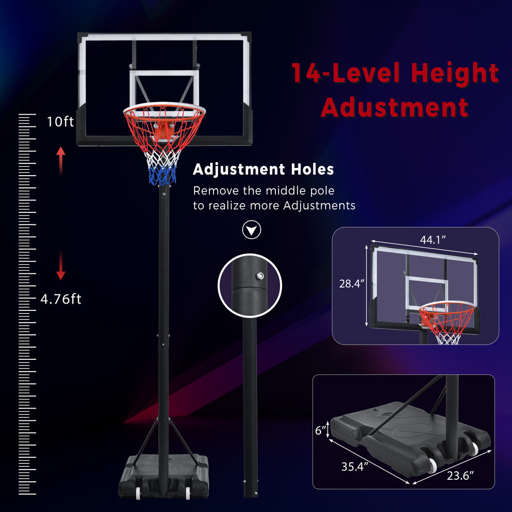 Glow-Up Adjustable Basketball Hoop - Play Day or Night!