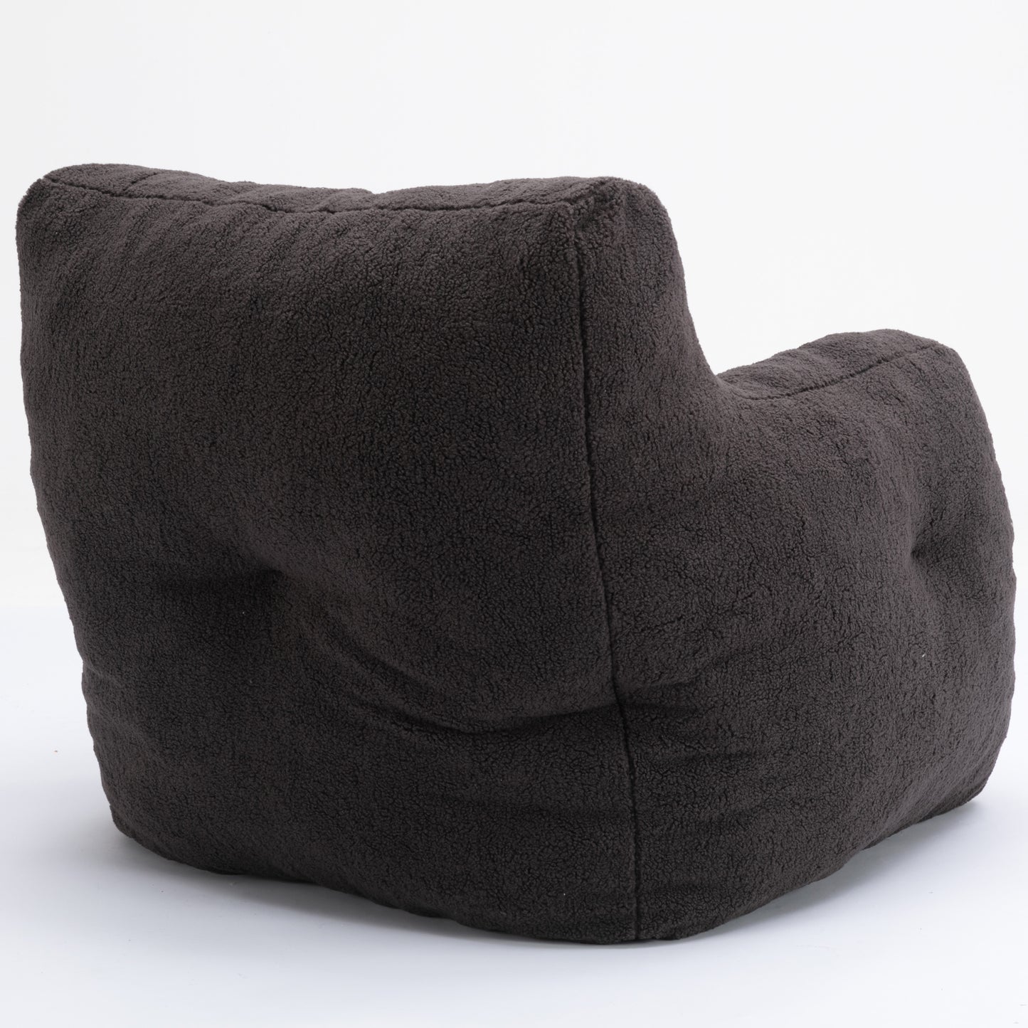 Cozy Teddy Bean Bag Chair in Dark Gray