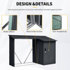 Black Steel Firewood Rack & Shed Duo