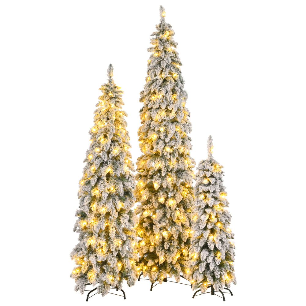 “Frosted Slim Pre-Lit Christmas Tree Set”