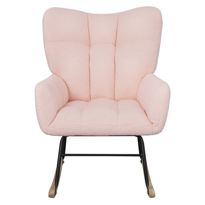 Cozy Pink Teddy Rocker