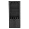 Smokey Oak Wine Bar Cabinet