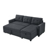 Cozy Grey Convertible Sofa with Storage Chaise