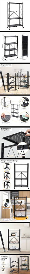 SmartFold Heavy-Duty Rolling Storage Rack