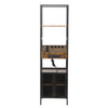 Vintage Hair Salon Storage Cabinet with Open Shelves