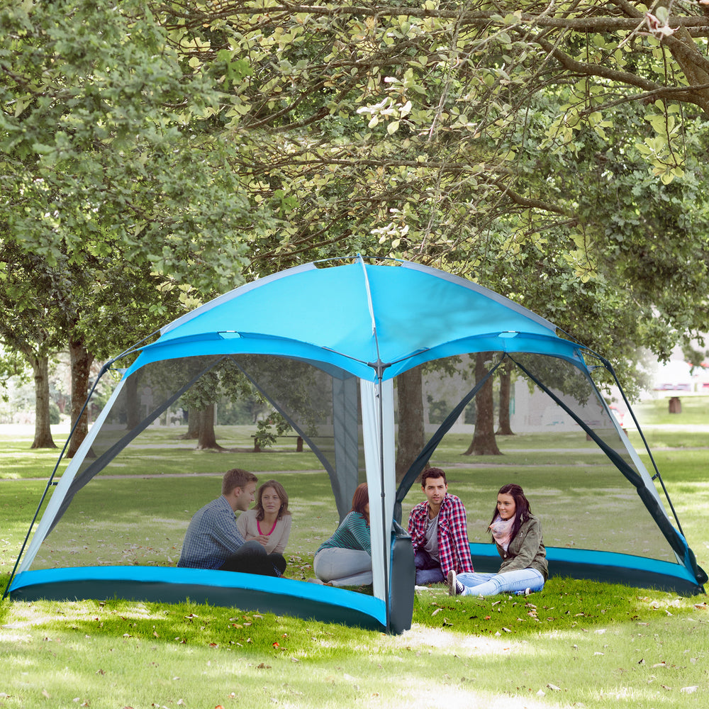 Sky Blue Screen House Tent for Camping and Travel