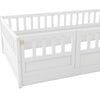 Cozy Twin Montessori Floor Bed with Safety Barrier