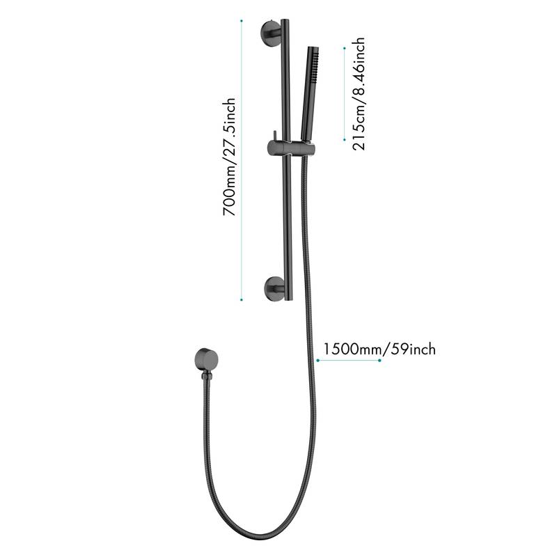 Eco-Friendly Handheld Shower with Adjustable Slide Bar