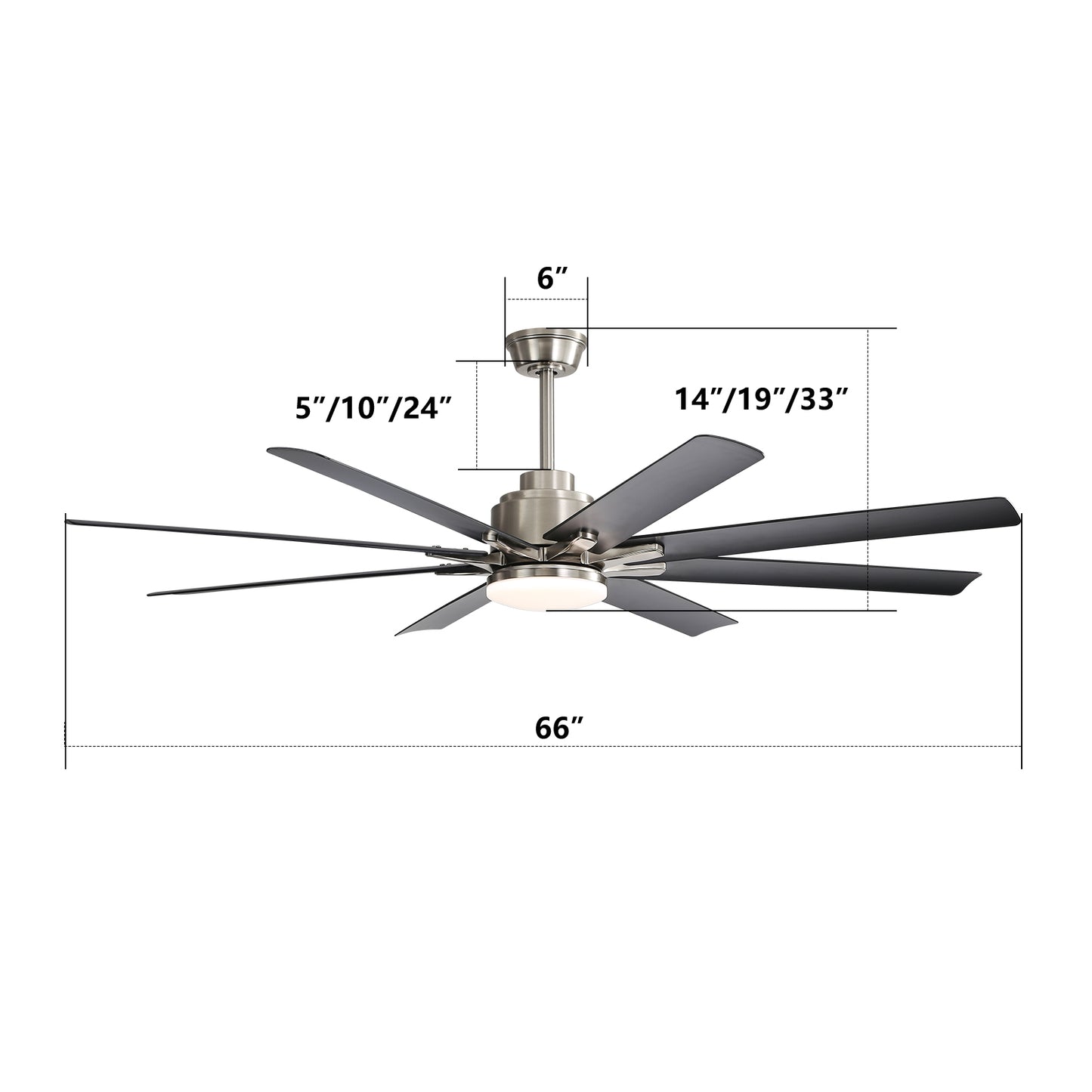 WhisperCool Smart Ceiling Fan with Dimmable Lights