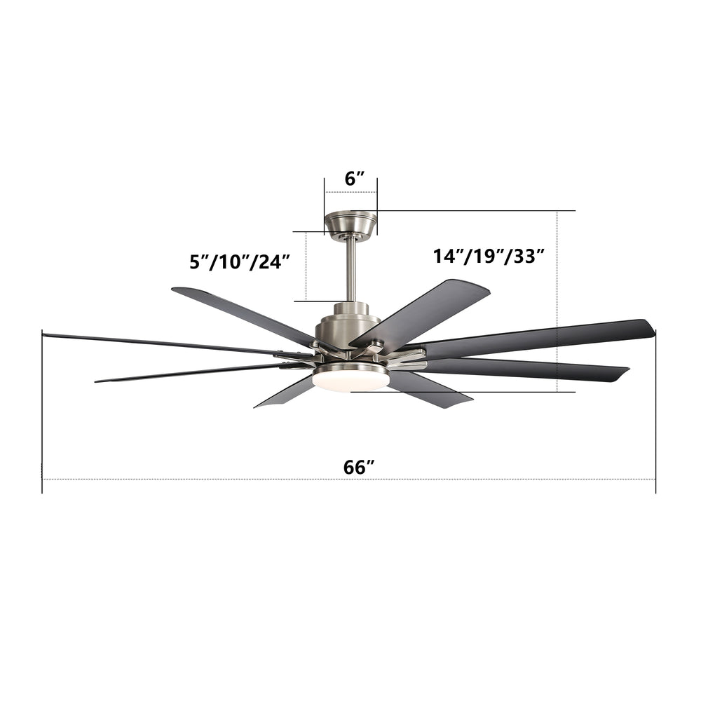 WhisperCool Smart Ceiling Fan with Dimmable Lights