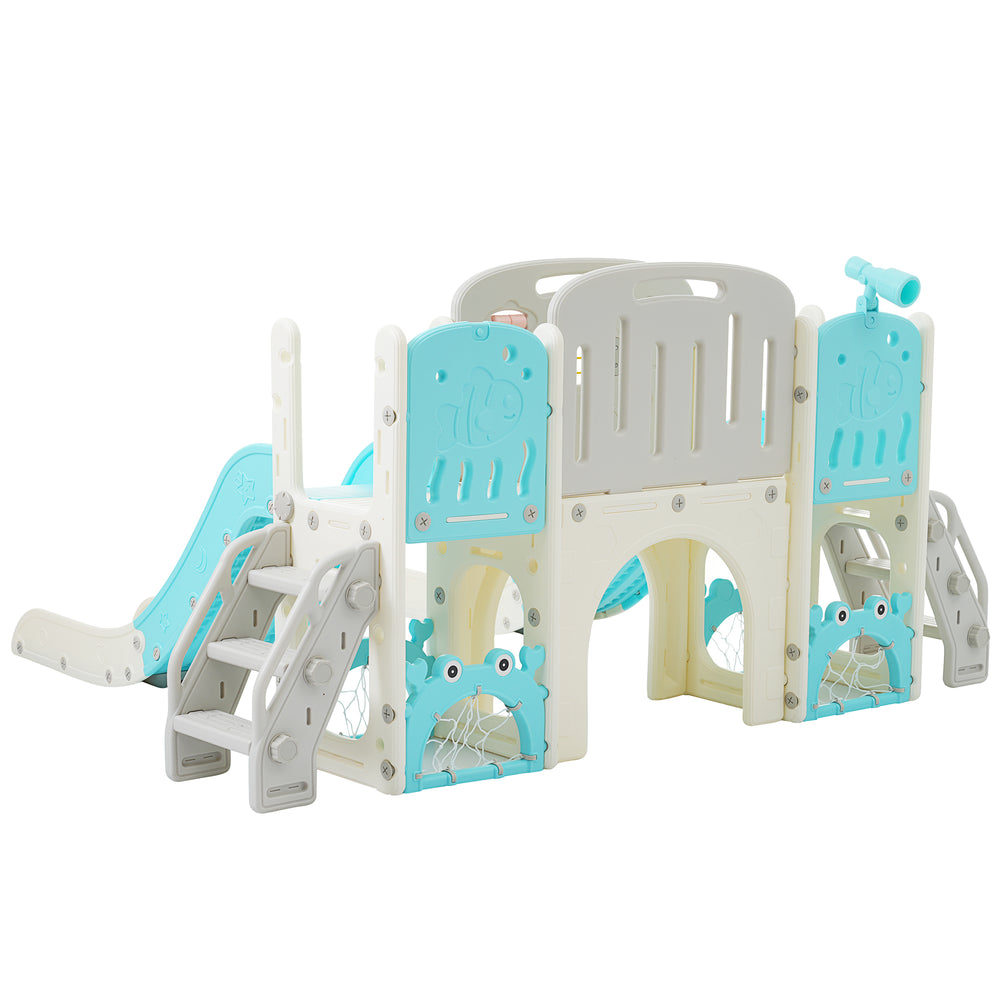 Ocean Adventure Playset with Double Slides & Fun Features!