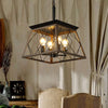 Vintage Farmhouse Chandelier - Antique 4-Light Fixture for Cozy Spaces