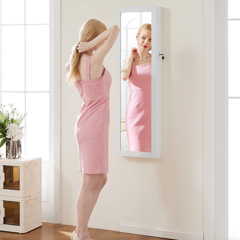 Sparkle & Shine Jewelry Mirror Cabinet – Stylish & Secure Organizer with LED Lights