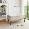 Cozy Off-White Storage Bench