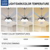 Smart Brushed Nickel Ceiling Fan with Remote Control