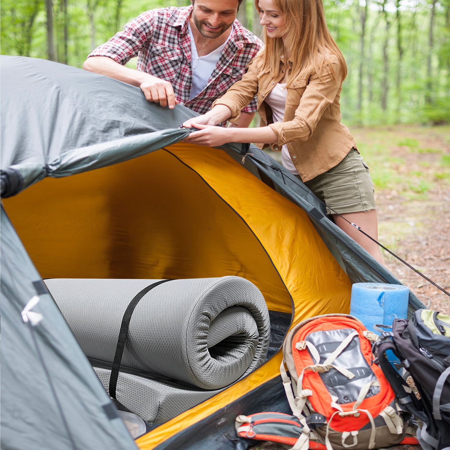 Cozy Camp Mattress - Portable & Foldable Comfort for Outdoors and Guests