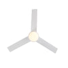 Sleek White Ceiling Fan with Light