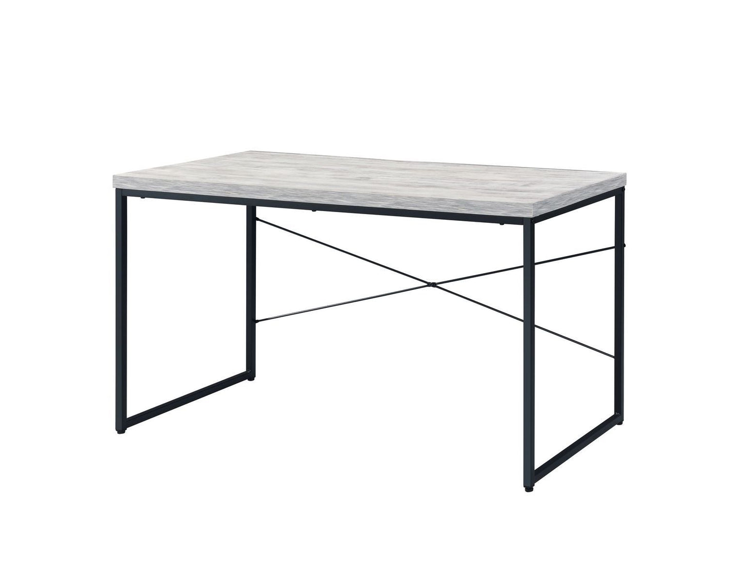 Chic Jurgen Desk in Antique White & Black