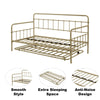 Chic Metal Daybed with Hidden Trundle