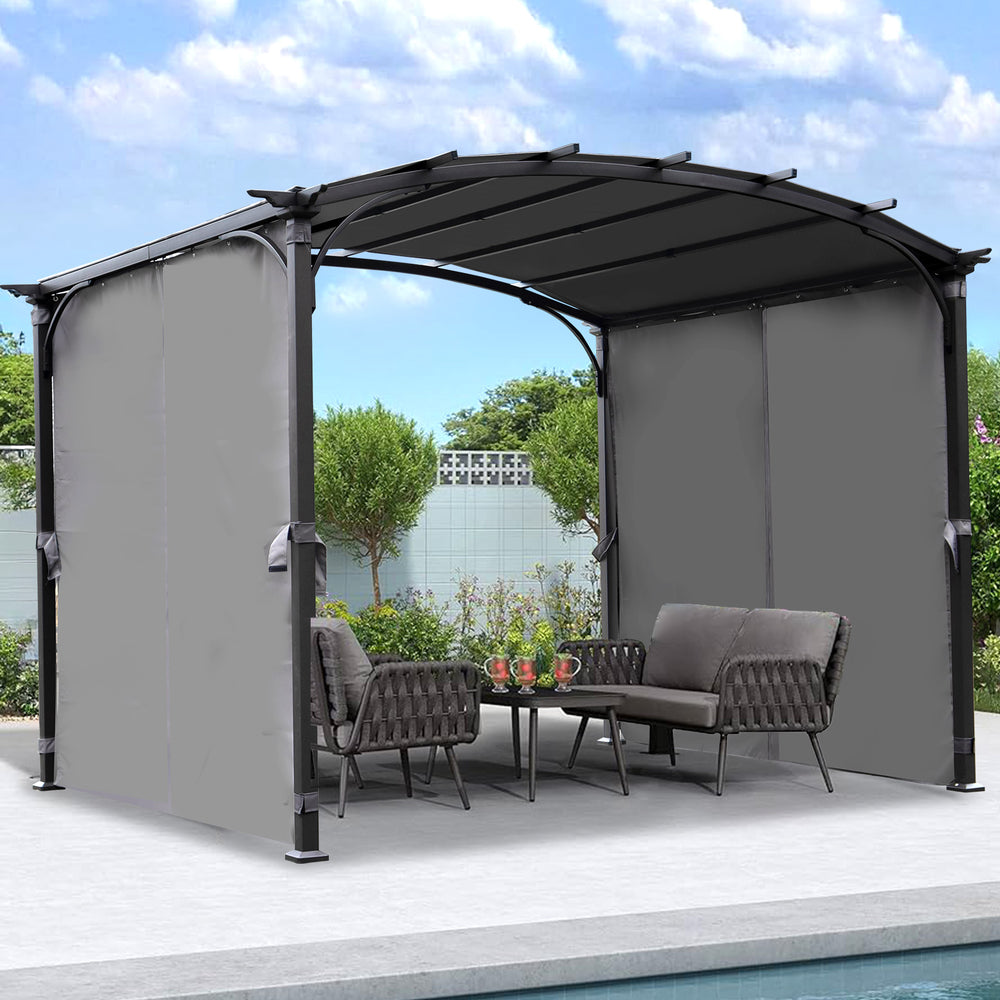 Stylish Arched Pergola with Waterproof Shade for Your Garden