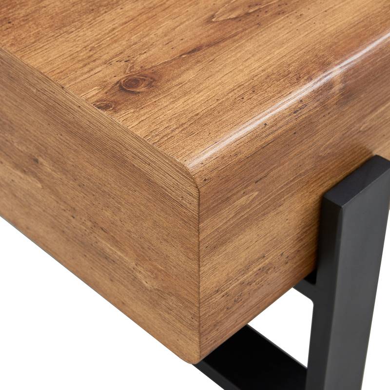 Chic Rustic Coffee Table with Metal Legs