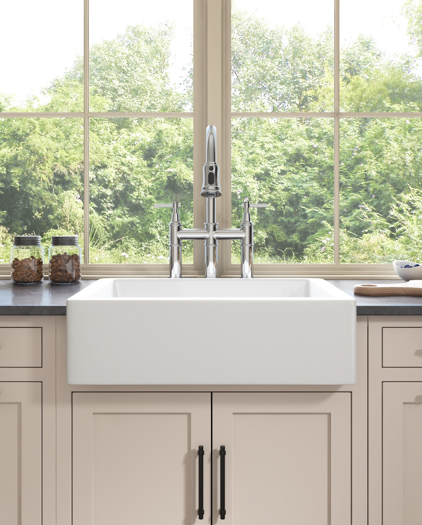 Charming White Farmhouse Kitchen Sink