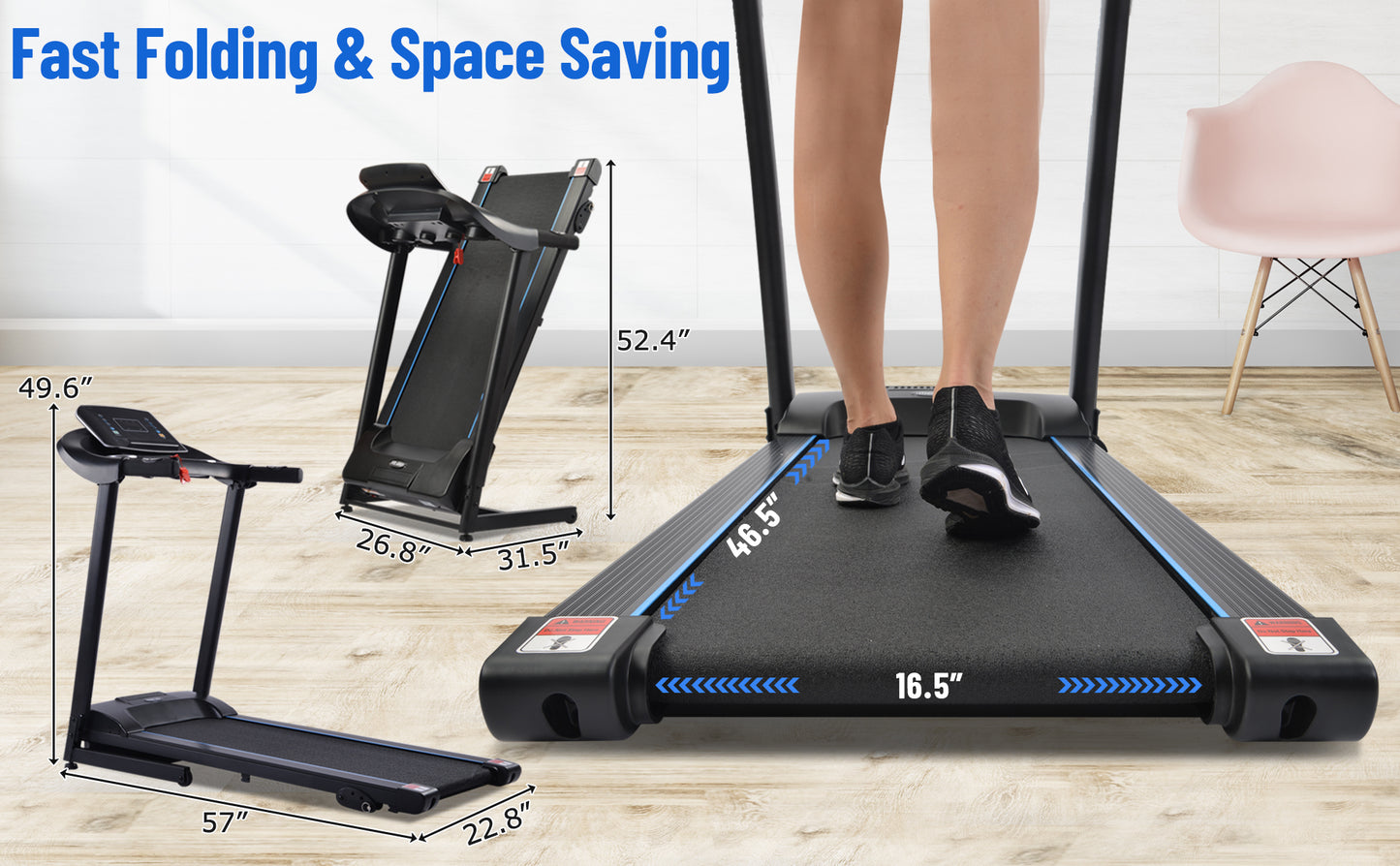 Ultimate Home Treadmill with Speakers and Adjustable Incline