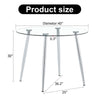 Sleek Silver Round Dining Table