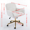 Chic Pink Office Chair with Golden Base