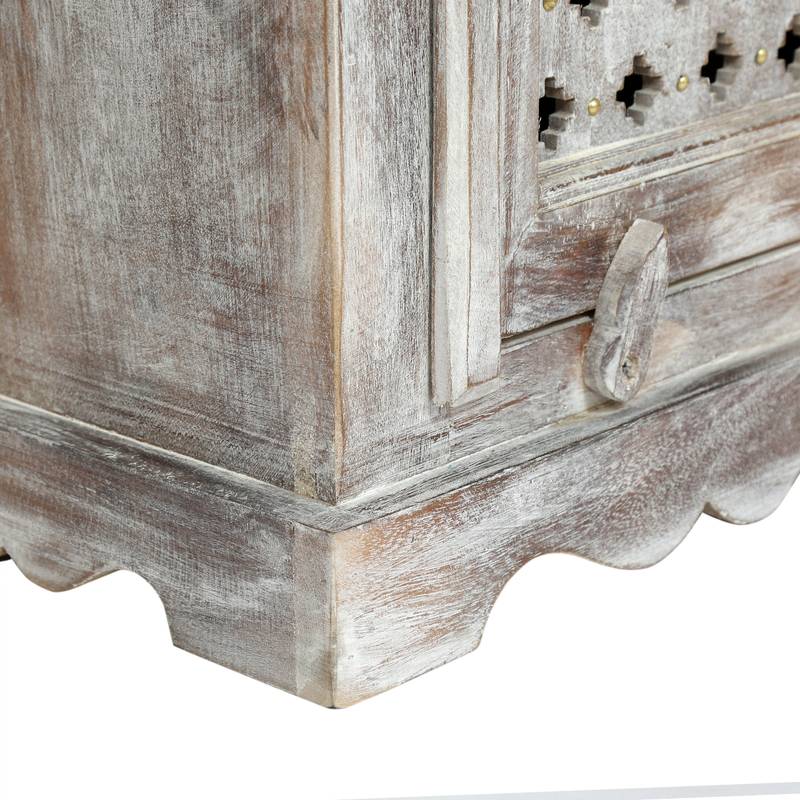 Chic Wooden Nightstand with Storage