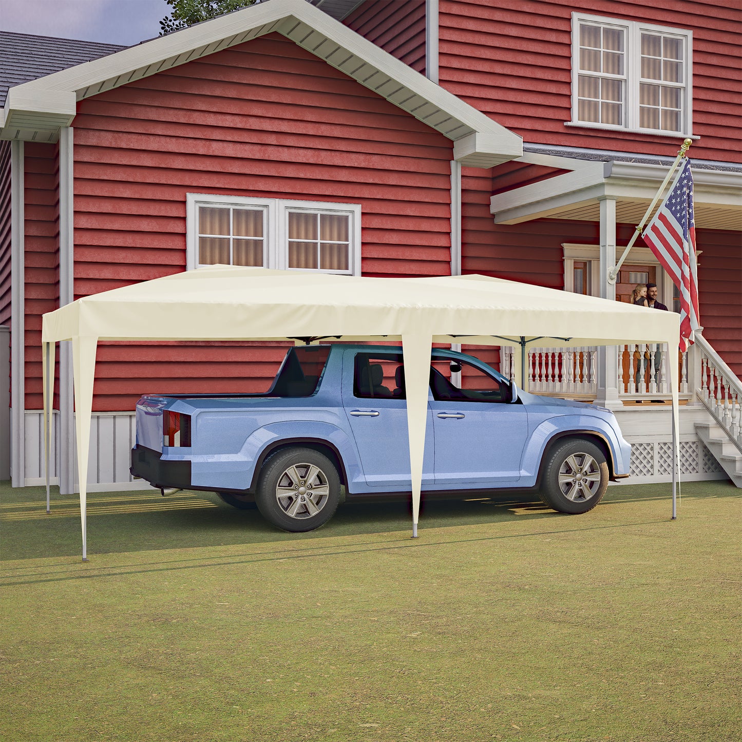 Deluxe Pop-Up Party Canopy with Sidewalls and Accessories