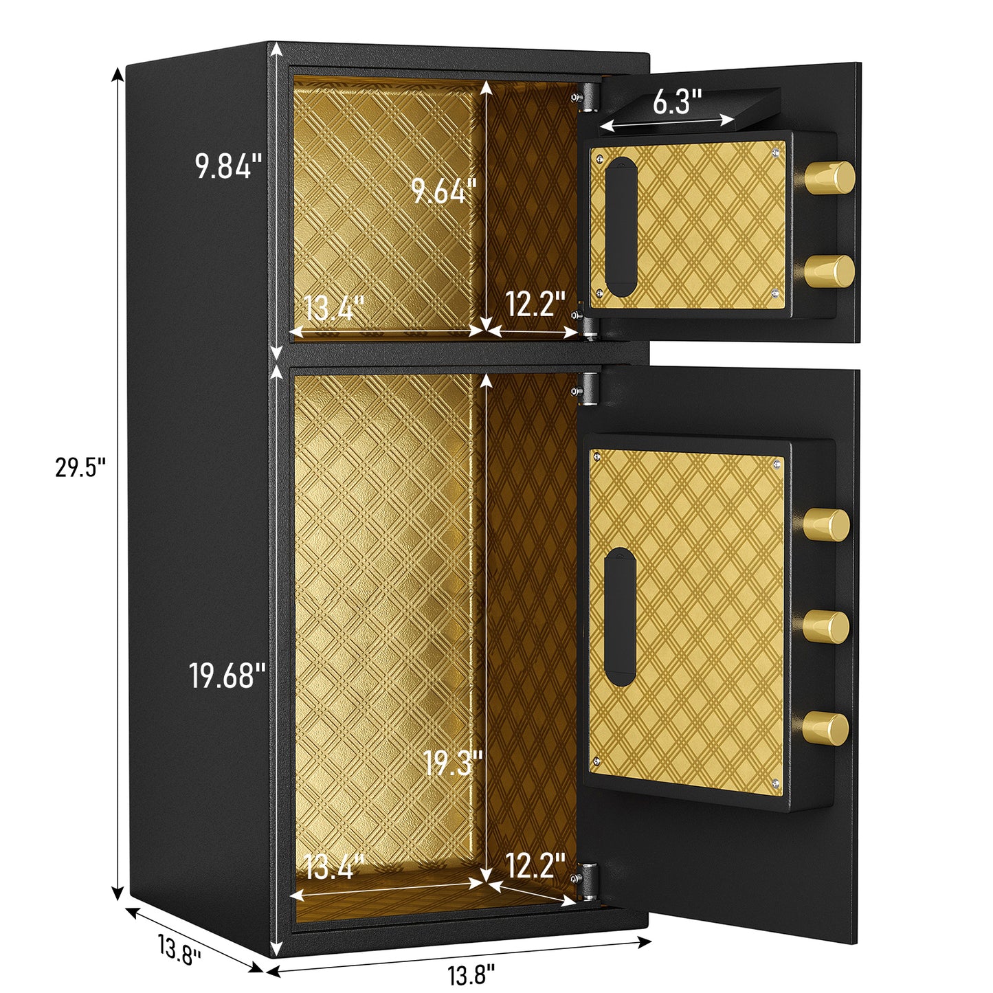 SecureGuard Dual Door Safe with Fire and Water Protection