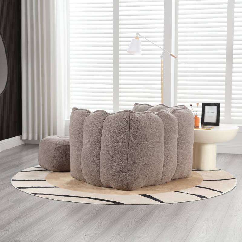 Cozy Foam Bean Bag Chair & Footstool
