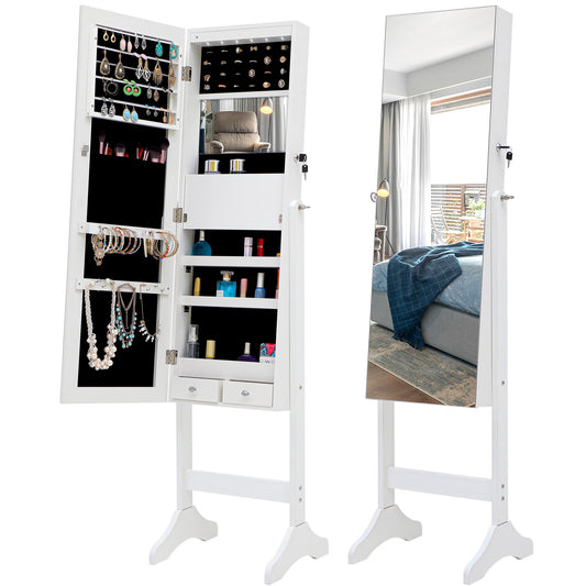 Glow & Style Jewelry Mirror Cabinet